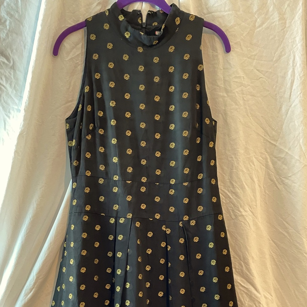 Silk black and gold dress